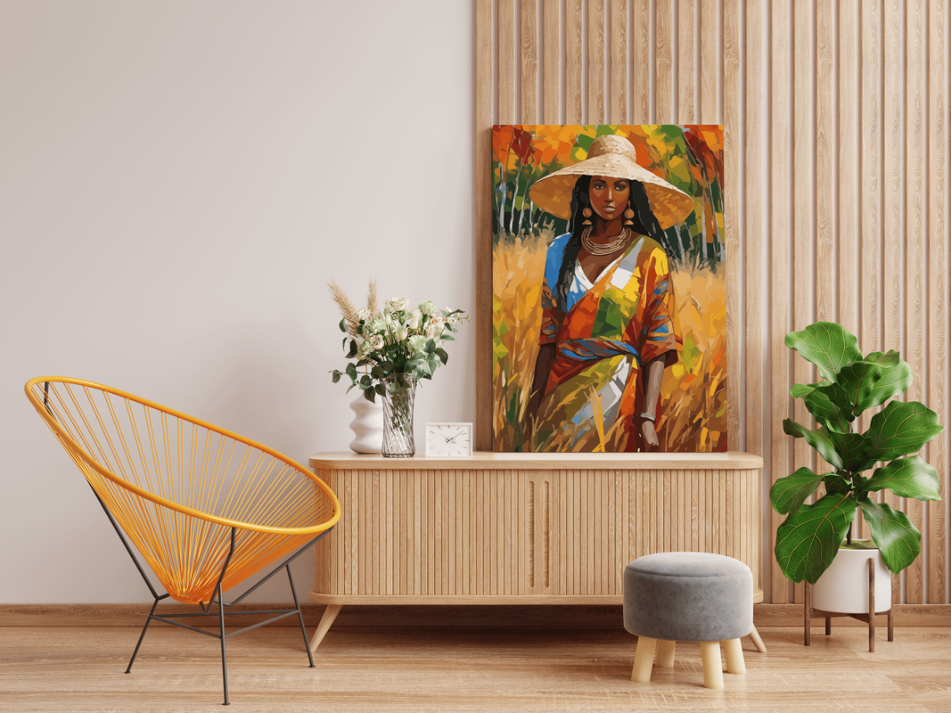 Radiant Elegance: Woman in Autumn Paint by Number Kit - Image 2