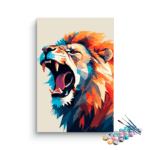 Abstract Roaring Lion Paint by Number Kit