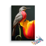 Exquisite Bird with Tulip Paint by Number Kit