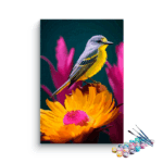 Vibrant Bird and Flower Paint by Number Kit