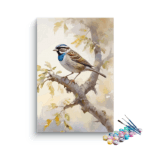 Serene Sparrow on Branch Paint by Number Kit