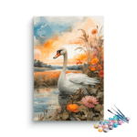 Graceful Swan by the Lake Paint by Number Kit
