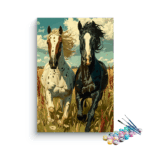 Galloping Horses in Meadow Paint by Number Kit
