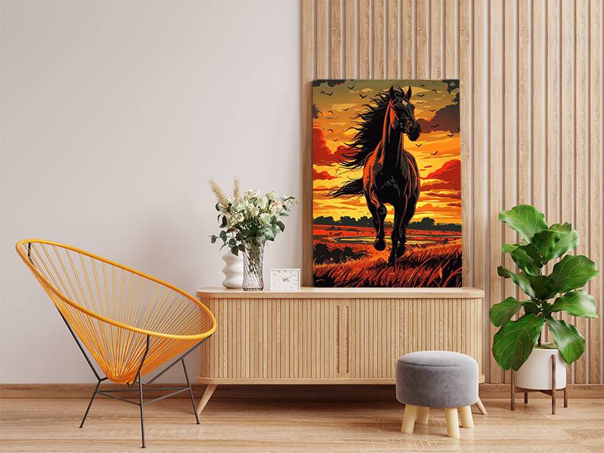 Sunset Gallop Paint by Number Kit - Image 2