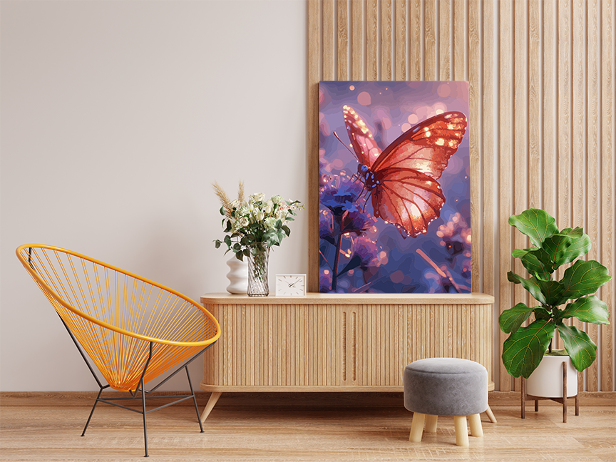 Enchanted Butterfly Glow Paint by Number Kit - Image 2