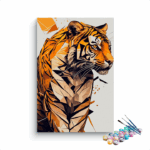 Geometric Tiger Portrait Paint by Number Kit