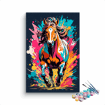 Colorful Horse Portrait Paint by Number Kit