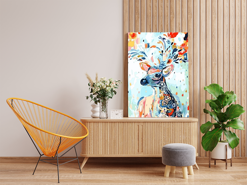 Deer Portrait Paint by Number Kit - Image 2