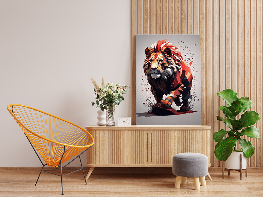 Vibrant Lion Stance Paint by Number Kit - Image 2