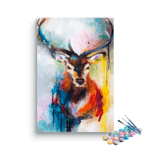 Abstract Deer Expression Paint by Number Kit