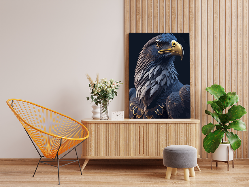Regal Eagle Portrait Paint by Number Kit - Image 2
