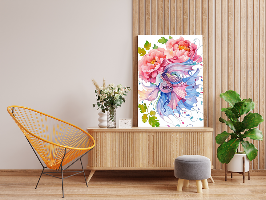 Delicate Koi Paint by Numbers Kit - Image 2