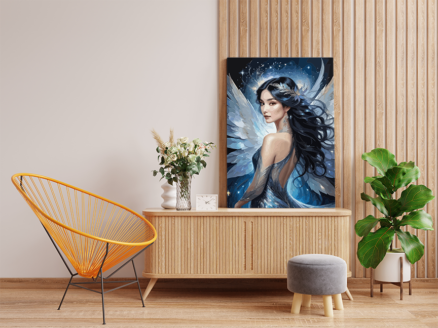 Celestial Angelic Woman Paint by Numbers Kit - Image 2