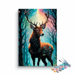 Majestic Deer in an Enchanted Forest Paint by Numbers Kit
