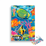 Colorful Coral Reef Fish Paint by Numbers Kit