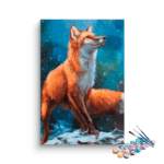 Majestic Winter Fox Paint by Numbers Kit