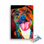 Colorful Canine Delight Paint by Numbers Kit