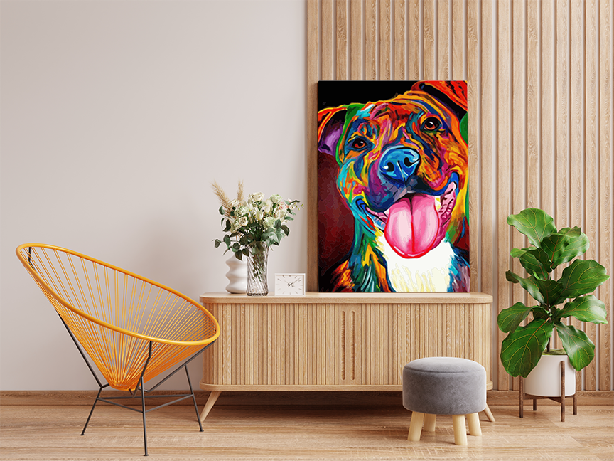 Colorful Canine Delight Paint by Numbers Kit - Image 2