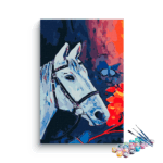 Majestic White Horse Paint by Numbers Kit