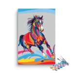 Vibrant Abstract Horse Paint by Numbers Ki