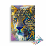 Abstract Leopard Portrait Paint by Numbers Kit