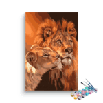 Regal Lion Couple Paint by Numbers Kit