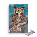 Majestic Owl in Winter Paint by Numbers Kit