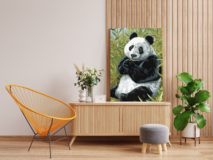 Adorable Panda Paint by Numbers Kit - Image 2