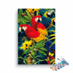 Vibrant Parrots Paint by Numbers Kit