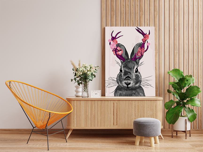 Whimsical Rabbit Paint by Numbers Kit - Image 2