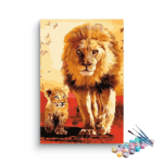 Lion and Cub Paint by Numbers Kit