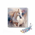 Majestic White Stallion Paint by Numbers Kit