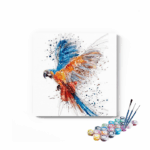 Vibrant Parrot Splash Paint by Numbers Kit