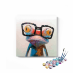 Quirky Frog with Glasses Paint by Numbers Kit