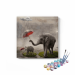 Elephants in the Rain Paint by Numbers Kit