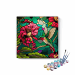 Hummingbird and Flowers Paint by Numbers Kit