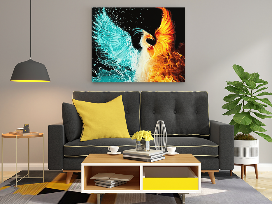 Dual Element Phoenix Paint by Numbers Kit - Image 2