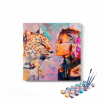 Leopard and Woman Paint by Numbers Kit