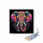 Vibrant Elephant Mandala Paint by Numbers Kit