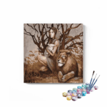 Sophie Wilkins Lion and Sheep Paint By Numbers kit