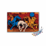 Five Horses By MF Husain Paint By Numbers kit
