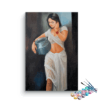 Graceful Tradition: Classic Indian Woman Paint by Numbers Kit