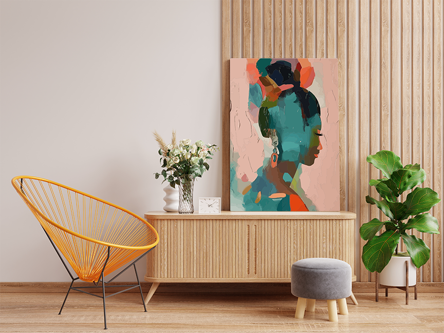 Abstract Elegance: Modern Silhouette Paint by Numbers Kit - Image 2