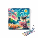 Eiffel Tower Serenade: Parisian Fantasy Paint by Numbers Kit