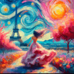 Parisian Daydream: Whimsical Eiffel Tower Paint by Numbers Kit