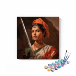 Warrior Queen: Courageous Indian Woman Paint by Numbers Kit