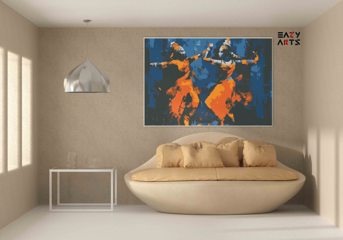 Classical Dance Duet Expressionist Painting by Numbers Kit - Image 2