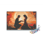 Romantic Sunset Proposal Paint by Numbers Kit