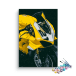 Yellow Ducati Bike Paint By Numbers kit