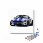 Gray Racing Car Paint By Numbers kit